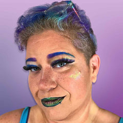 Rainbow Road Eyeshadow on Eyes, Lips and Face